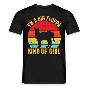Big Floppa Caracal Retro - Men's T-Shirt - black - Front - AI Model Male 178 light (178cm)