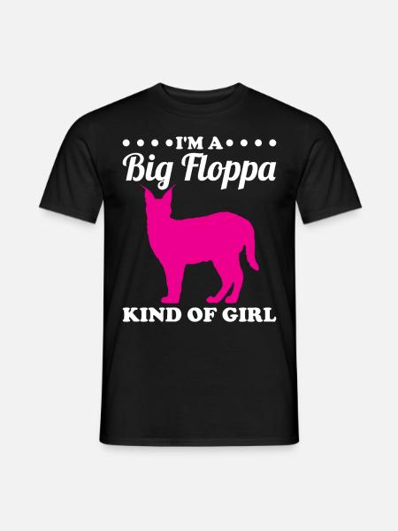 Big Floppa Caracal Cat Meme - Men's T-Shirt - black
