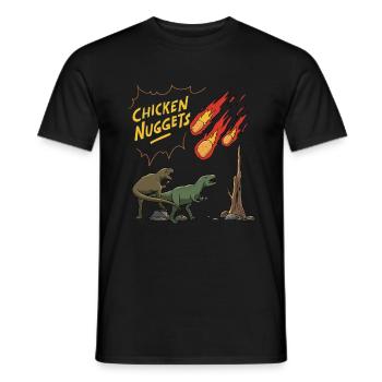 T-Rex Chicken Nuggets Graphique - T-shirt homme - noir - Devant - AI Model Male 178 light (178cm)