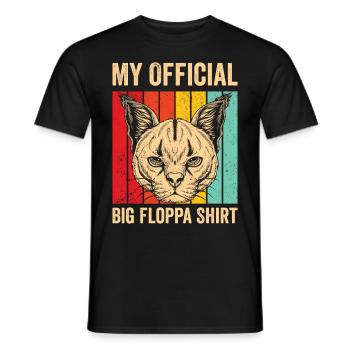 Big Floppa Caracal Retro - Men's T-Shirt - black - Front - AI Model Male 178 light (178cm)