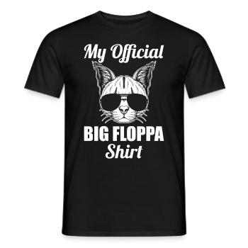Big Floppa Caracal Cat Meme - Men's T-Shirt - black - Front - AI Model Male 178 light (178cm)