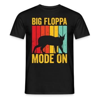 Big Floppa Karakal Katze Meme Retro - Männer T-Shirt - Schwarz - Vorne - AI Model Male 178 light (178cm)