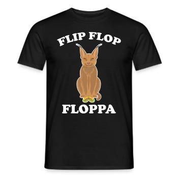 Big Floppa Caracal Cat Meme - Men's T-Shirt - black - Front - AI Model Male 178 light (178cm)