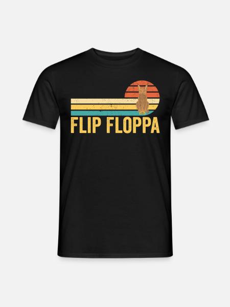 Big Floppa Caracal Cat Meme Retro - Men's T-Shirt - black