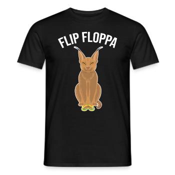 Big Floppa Caracal Cat Meme - Men's T-Shirt - black - Front - AI Model Male 178 light (178cm)