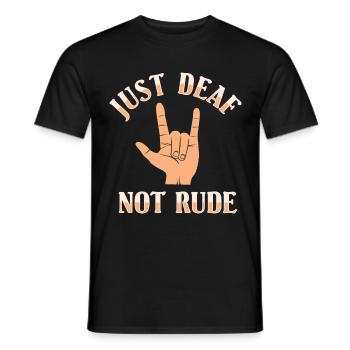 ASL Just Deaf Pas Rude Sign Language - T-shirt homme - noir - Devant - AI Model Male 178 light (178cm)