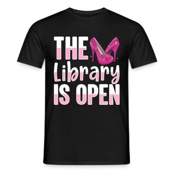Fièrement La bibliothèque est ouverte Drag Queen - T-shirt homme - noir - Devant - AI Model Male 178 light (178cm)
