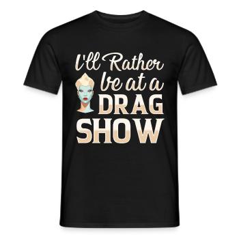 LGBTQ Off-duty Drag Queen Pride - T-shirt homme - noir - Devant - AI Model Male 178 light (178cm)