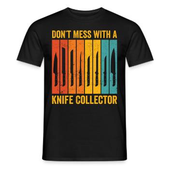 Fun knife collecting - Men's T-Shirt - black - Front - AI Model Male 178 light (178cm)