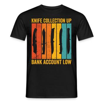 Drôle de collectionneur de couteaux - T-shirt homme - noir - Devant - AI Model Male 178 light (178cm)
