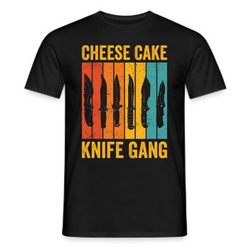 Drôle de collectionneur de couteaux rétro - T-shirt homme - noir - Devant - AI Model Male 178 light (178cm)