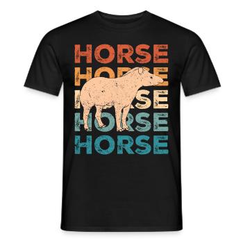 Ex Mormon Tapir Cheval LDS Rétro Exmo - T-shirt homme - noir - Devant - AI Model Male 178 light (178cm)