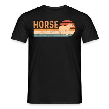 Ex Mormon Tapir Cheval LDS Rétro Exmo - T-shirt homme - noir - Devant - AI Model Male 178 light (178cm)