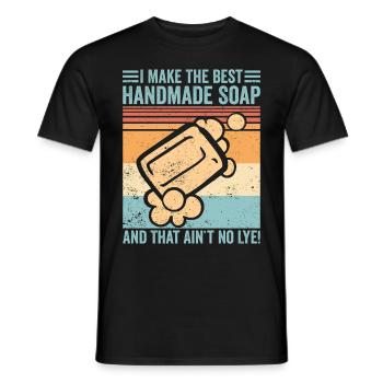 Soap production Soap manufacturer - Men's T-Shirt - black - Front - AI Model Male 178 light (178cm)