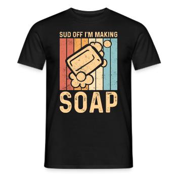 Funny Soap Making Soap Maker - Men's T-Shirt - black - Front - AI Model Male 178 light (178cm)