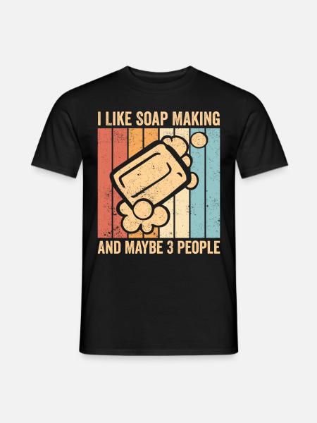 Funny soap making soap maker - Men's T-Shirt - black