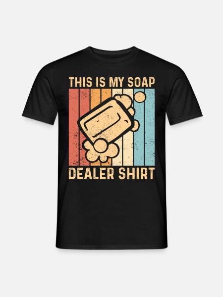 Funny soap making soap maker - Men's T-Shirt - black