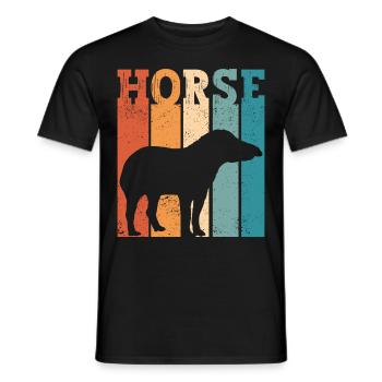 Ex Mormon Tapir Cheval LDS Rétro Exmo - T-shirt homme - noir - Devant - AI Model Male 178 light (178cm)