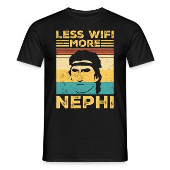 Drôle de missionnaire mormon LDS Retro - T-shirt homme - noir - Devant - AI Model Male 178 light (178cm)