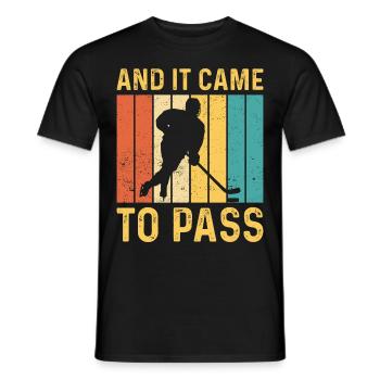 Lustiger Mormonenmissionar LDS Eishockey - Männer T-Shirt - Schwarz - Vorne - AI Model Male 178 light (178cm)
