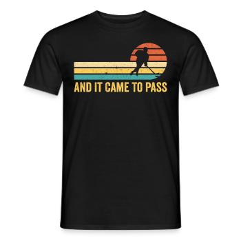 Lustiger Mormonenmissionar LDS Eishockey - Männer T-Shirt - Schwarz - Vorne - AI Model Male 178 light (178cm)
