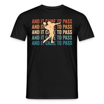 Lustiger Mormonenmissionar LDS Fußball - Männer T-Shirt - Schwarz - Vorne - AI Model Male 178 light (178cm)