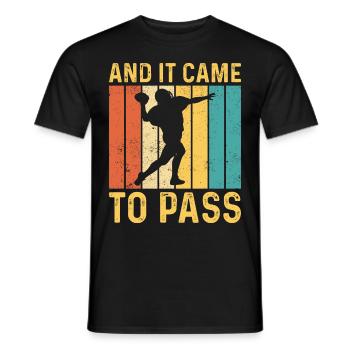 Lustiger Mormonenmissionar LDS Fußball - Männer T-Shirt - Schwarz - Vorne - AI Model Male 178 light (178cm)
