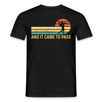 Lustiger Mormonenmissionar LDS Fußball - Männer T-Shirt - Schwarz - Vorne - AI Model Male 178 light (178cm)
