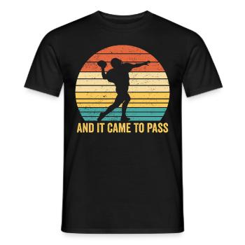 Lustiger Mormonenmissionar LDS Fußball - Männer T-Shirt - Schwarz - Vorne - AI Model Male 178 light (178cm)