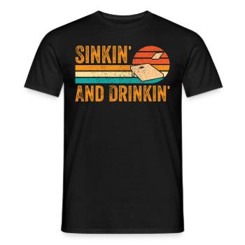 Drôle de trou de maïs Cornhole Retro - T-shirt homme - noir - Devant - AI Model Male 178 light (178cm)