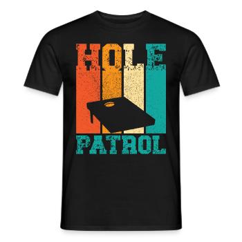 Funny Cornhole Corn Hole Retro - Men's T-Shirt - black - Front - AI Model Male 178 light (178cm)