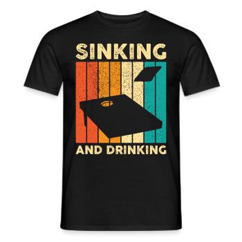 Lustiges Cornhole Corn Hole Retro - Männer T-Shirt - Schwarz - Vorne - AI Model Male 178 light (178cm)