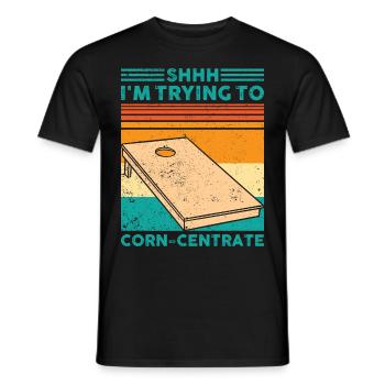 Lustiges Cornhole Corn Hole Retro - Männer T-Shirt - Schwarz - Vorne - AI Model Male 178 light (178cm)