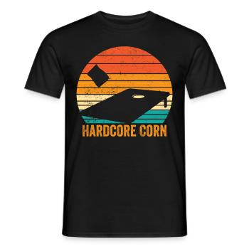 Drôle de trou de maïs Cornhole Retro - T-shirt homme - noir - Devant - AI Model Male 178 light (178cm)
