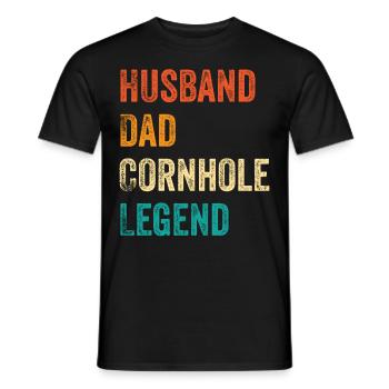 Cornhole Corn Hole Retro - Men's T-Shirt - black - Front - AI Model Male 178 light (178cm)
