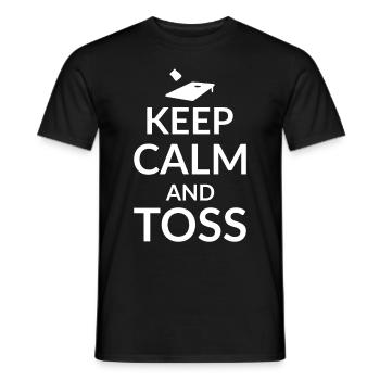 Funny Cornhole Corn Hole - Men's T-Shirt - black - Front - AI Model Male 178 light (178cm)