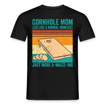 Funny Cornhole Retro - Men's T-Shirt - black - Front - AI Model Male 178 light (178cm)