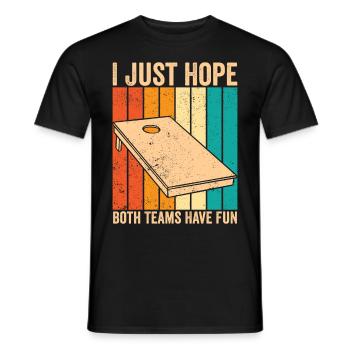 Cornhole Corn Hole Retro - T-shirt homme - noir - Devant - AI Model Male 178 light (178cm)