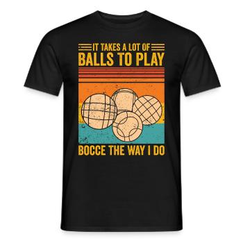 Drôle de boule de pétanque - T-shirt homme - noir - Devant - AI Model Male 178 light (178cm)