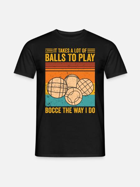 Funny bocce ball - Men's T-Shirt - black