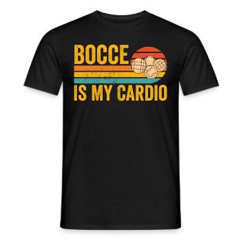 Drôle de boule de boccia rétro - T-shirt homme - noir - Devant - AI Model Male 178 light (178cm)