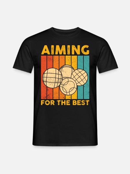 Funny Boccia Ball Retro - Men's T-Shirt - black