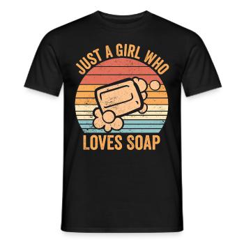 Fabricant de savon amusant - T-shirt homme - noir - Devant - AI Model Male 178 light (178cm)