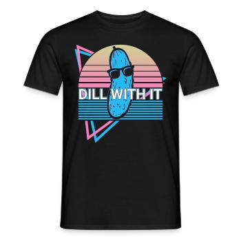 Funny Pickle Retro - Men's T-Shirt - black - Front - AI Model Male 178 light (178cm)