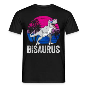 Bi Pride Bisexuel Flag Trex LGBTQ - T-shirt homme - noir - Devant - AI Model Male 178 light (178cm)