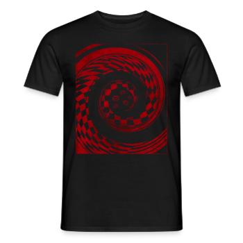 Weirdcore Ästhetischer Horror Checkered Eyes - Männer T-Shirt - Schwarz - Vorne - AI Model Male 178 light (178cm)