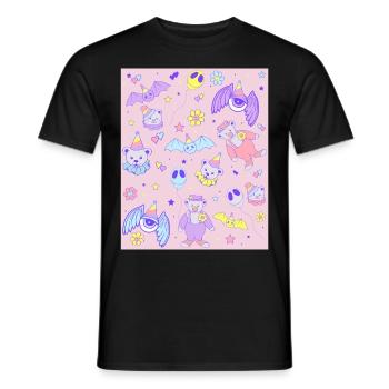 Weirdcore Ästhetik Pastell Goth Clowncore Kidcore - Männer T-Shirt - Schwarz - Vorne - AI Model Male 178 light (178cm)