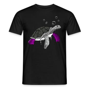 Asexual Pride Ace Flag Sea Turtle Subti - T-shirt homme - noir - Devant - AI Model Male 178 light (178cm)