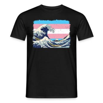 Transgender Pride Trans Flag - Men's T-Shirt - black - Front - AI Model Male 178 light (178cm)