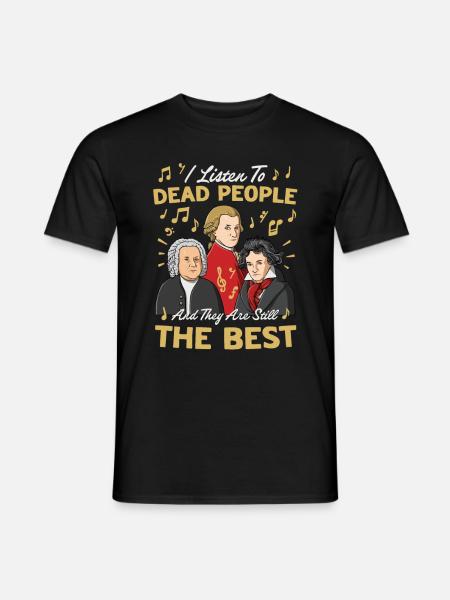 Ich höre Dead People Klassische Musik - T-shirt herr - svart